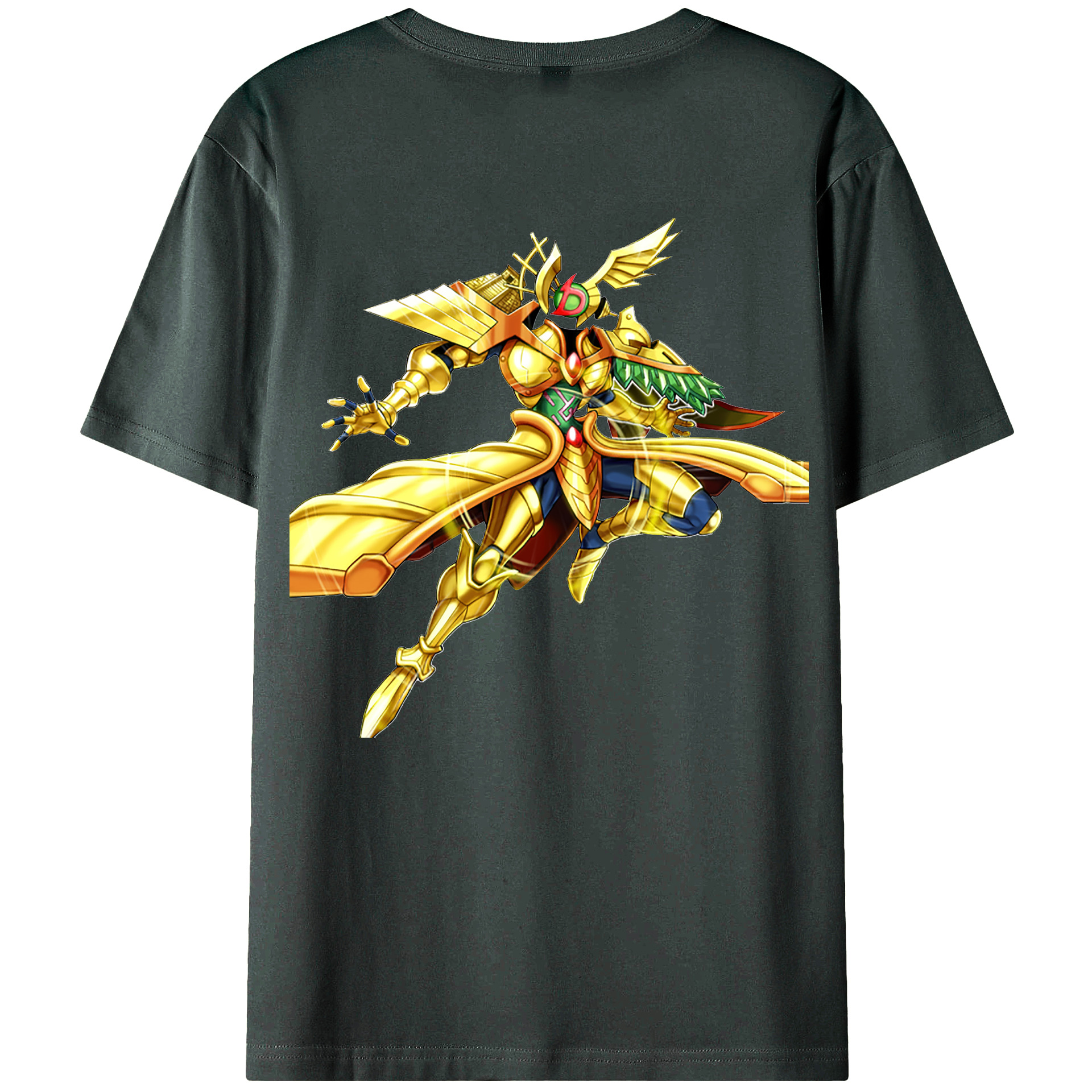 （画像用） 遊☆戯☆王 Yu-Gi-Oh! 綿100％ メンズ半袖Tシャツ（バックプリント） 通気性